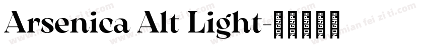 Arsenica Alt Light字体转换